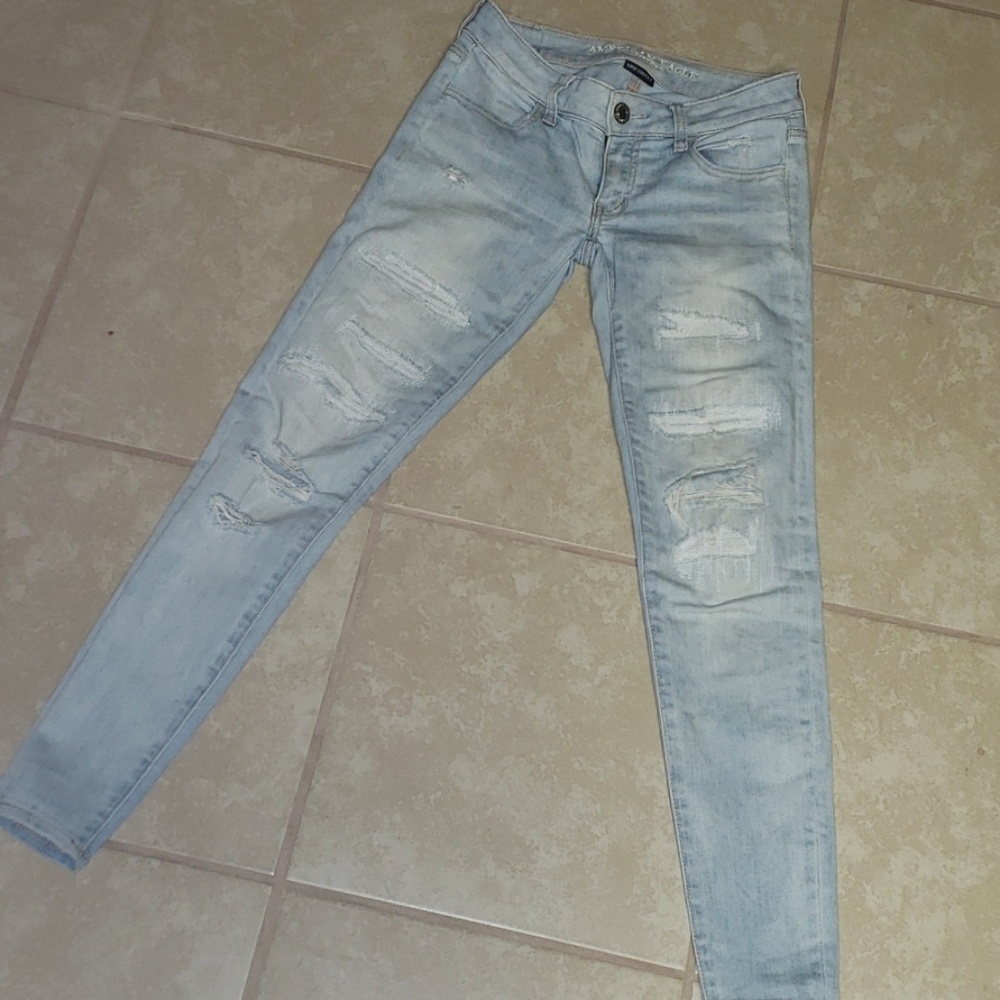 Destroyed Super stretch super low jeggings